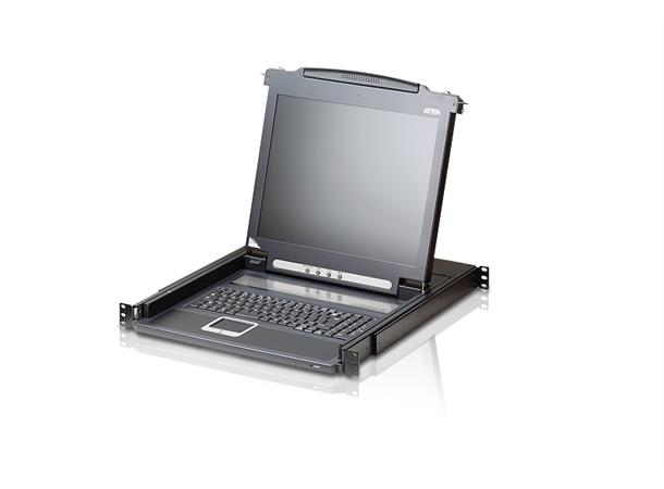 ATEN CL1000M - 17" LCD Console Nordic Nordic layout. 1U. 1-port 